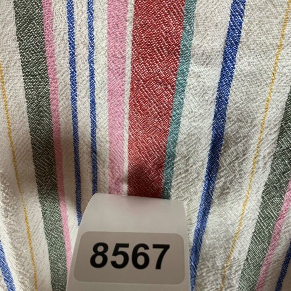 Old Navy Shirt Dress Womens 2XL Striped Pockets Linen V-Neck Sleeveless 8567 - Picture 7 of 7